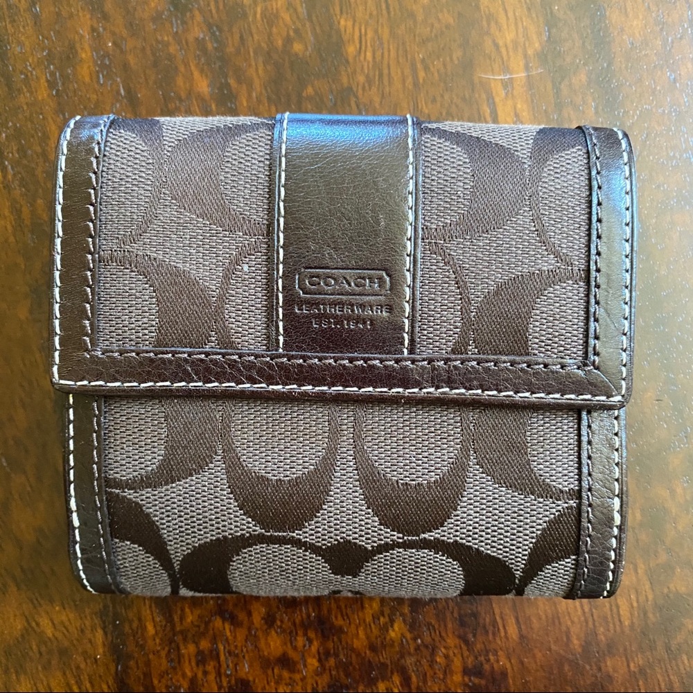 brown coach wallet